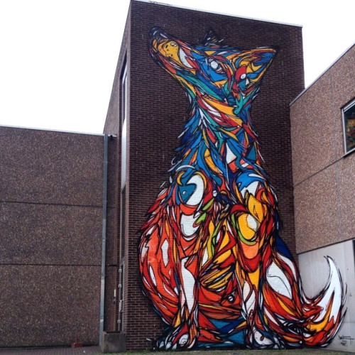 mymodernmet - Stunning Animal Street Art Made with Geometric...