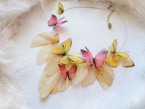 sosuperawesome - Natural Silk Butterfly Rings, Necklaces, Earrings...
