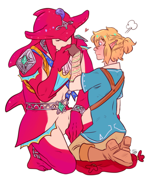 toastybumblebee - As a prince, Sidon knows how to hand-kiss...