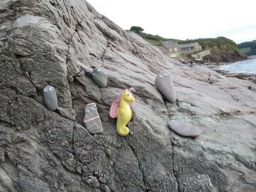 Seaspray and the rocks are watching the sea.At Wembury, in...