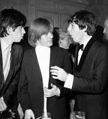 allthingssixties:Keith Richards, Brian Jones and Paul McCartney.