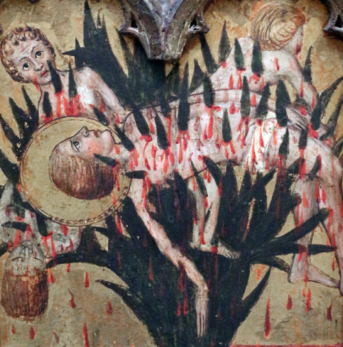 speciesbarocus - Saints pierced by thorns (c. 1450).