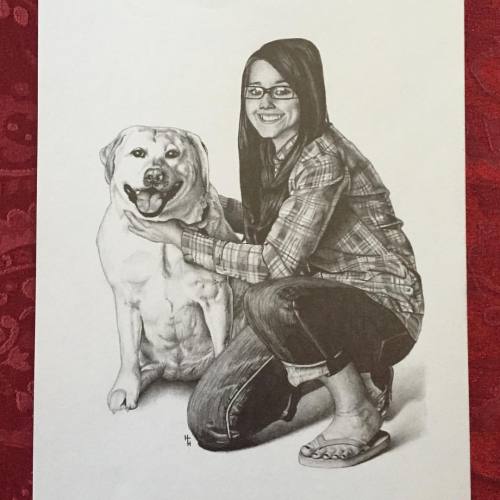 A drawing I did for @hayynutt of her and her families dog!...