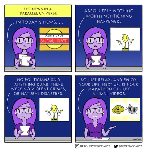 prolificpencomics - The news in a parallel universe.