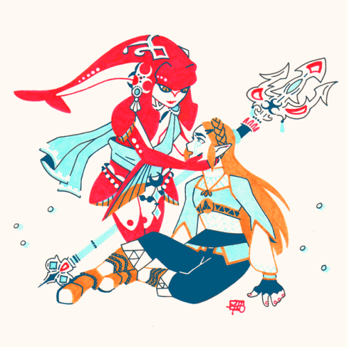 ahuens - A gift of Zelda and Mipha interaction for @icosa