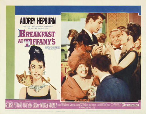 thefashioncomplex - Breakfast at Tiffany’s film poster, 1961