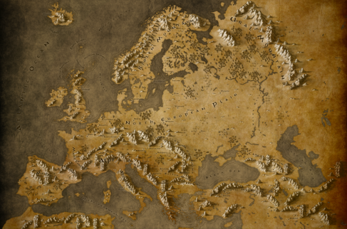 cat-bat - callumogden - Map of Europe in a Fantasy Tolkien...