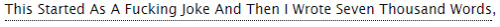 choisooyyoung - ao3tags - This Started As A Fucking Joke And Then...