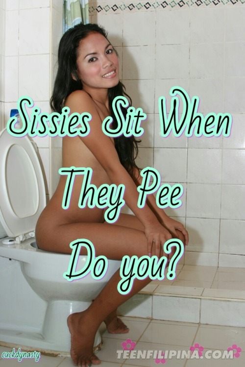 sissy-jean-for-bbc - Yes I always sit to pee..Yes always