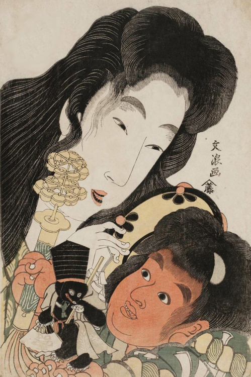 thekimonogallery - Yamauba and Kintaro. Ukiyo-e woodblock print,...