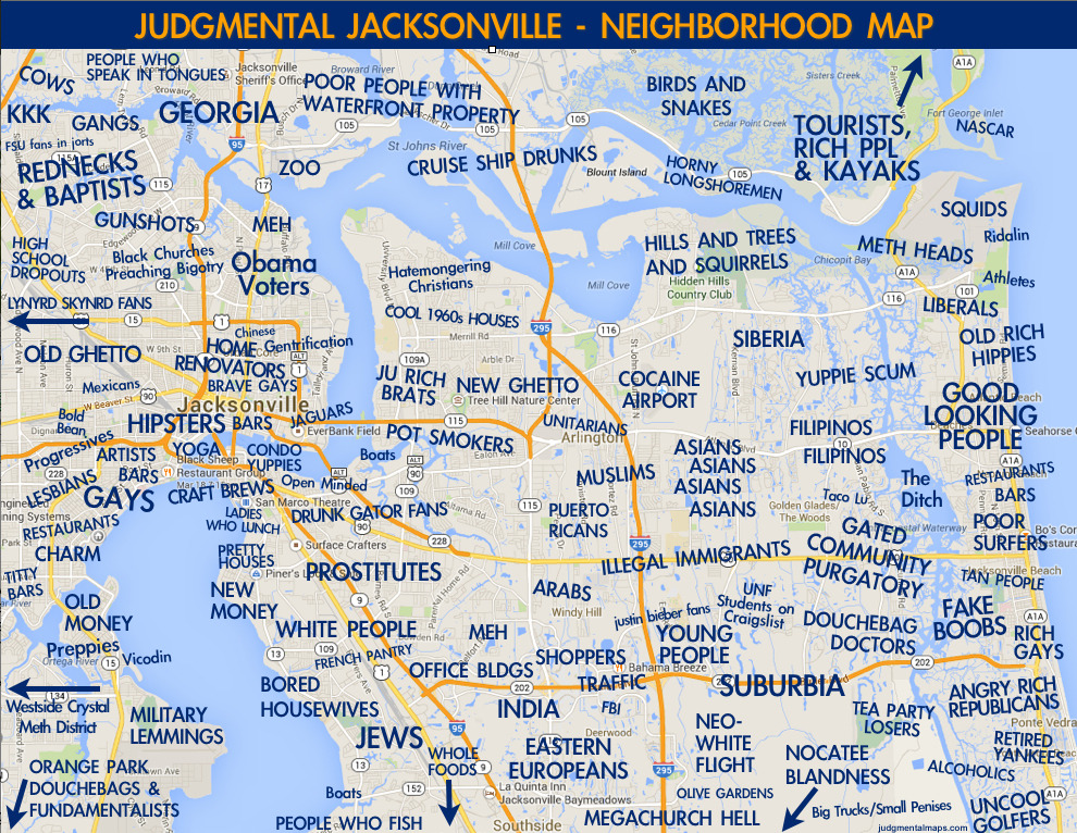 Map Of Jacksonville Florida Neighborhoods 2018