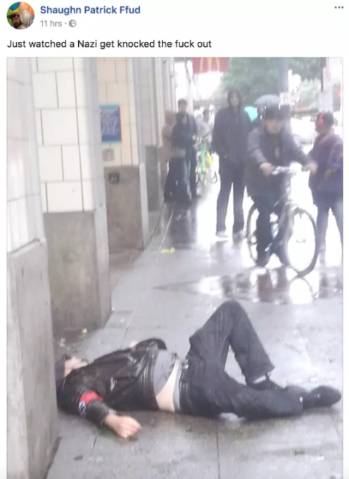 null-al-ghul:bellygangstaboo:Antifa cleaning up the...