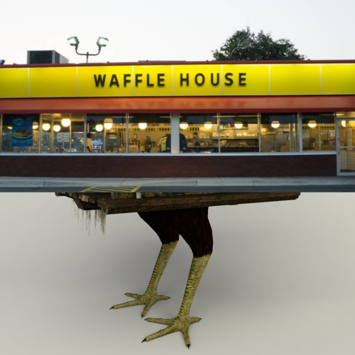 duskenpath:missmeanest:renniequeer:Concept:A Baba Yaga hut, but it’s a Waffle House.This...