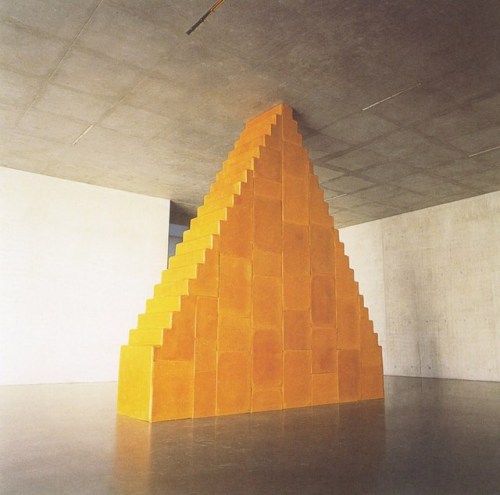 arterialtrees - Wolfgang Laib - Ziggurat, 1999, construction of wax...