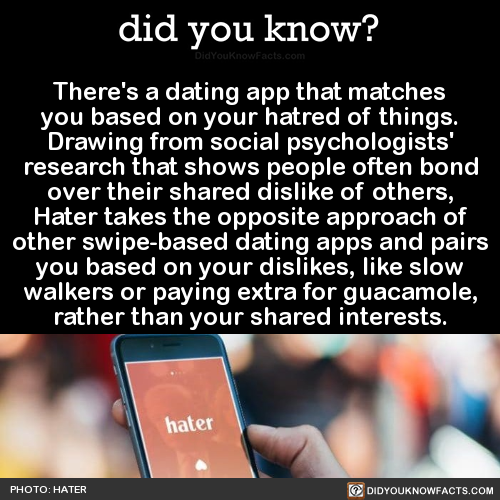did-you-kno:There’s a dating app that matchesyou based on...