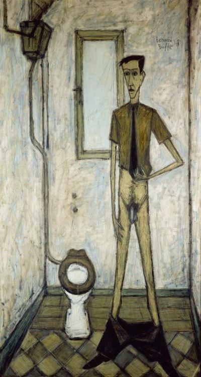 korolevastraj - Bernard Buffet.  Man In The Toilet 1947