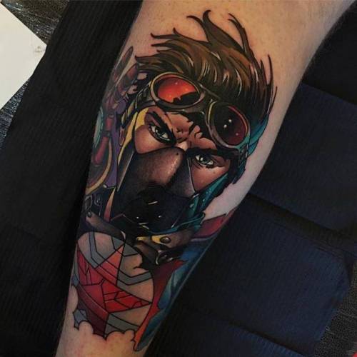 By Dane Grannon, done at Creative Vandals, Hull.... leg;comic;danegrannon;fictional character;big;cartoon;facebook;twitter;bucky;marvel character