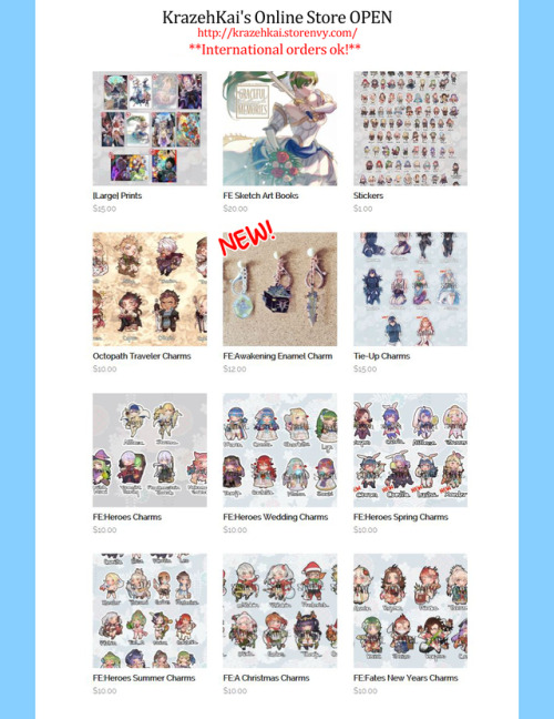 krazehkai:My online store is finally back up with leftover...