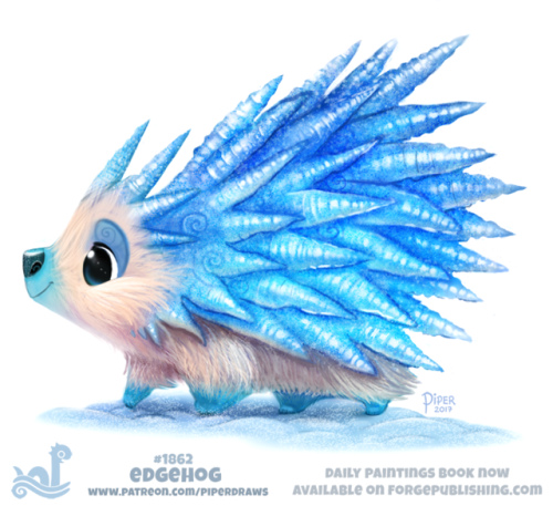 cryptid-creations - Daily Paint 1862# EdgehogDaily Paintings...