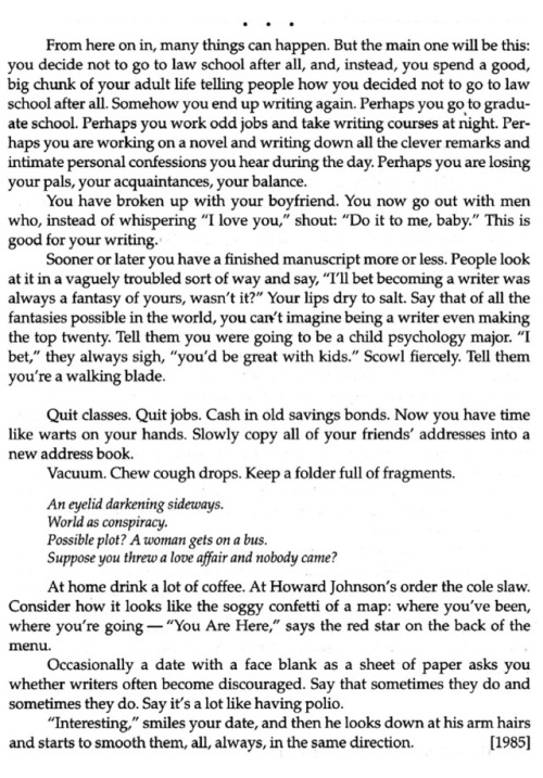 dorothea-rising - “How to be a Writer,” Lorrie Moore