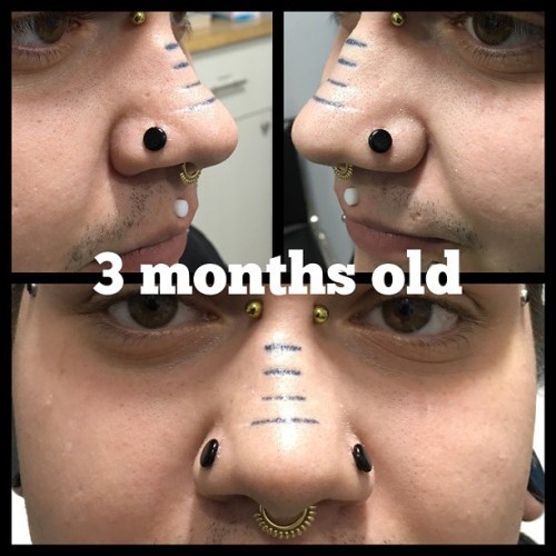 gordzillapierce - 3 month old 6g nostrils with @gorillaglass...