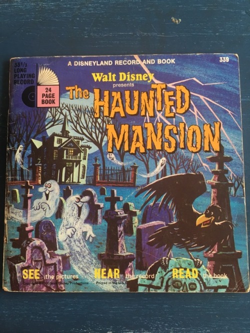 vintage-halloween - A recent find, 33 ½ rpm Haunted Mansion...