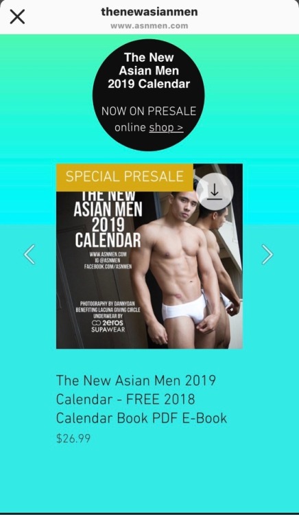 Hi loves!The New Asian Men 2019 Calendar dropped today! Go to...