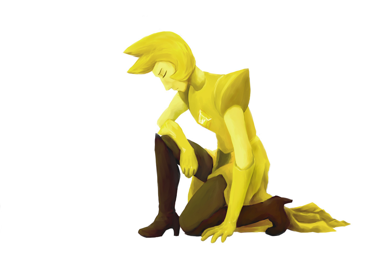 Yellow Diamond painting (Work in progress) Steven Universe © Rebecca Sugar/CN