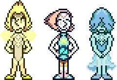 Sprited Yellow and Blue Pearl, while also making some minor adjustments to Crystal Gem Pearl.