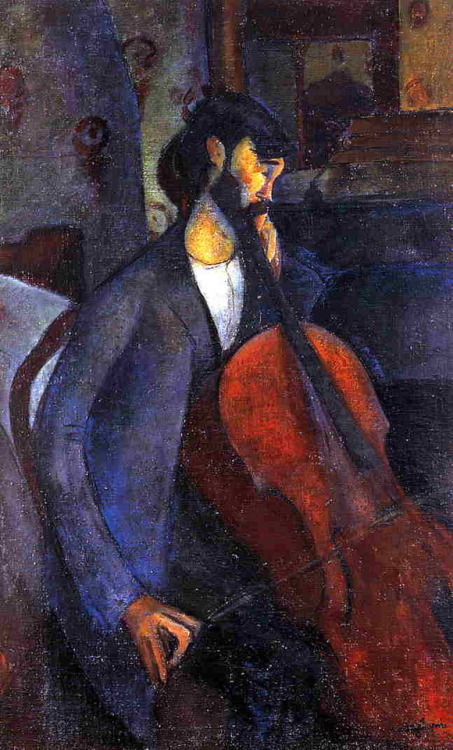 expressionism-art - The Cellist, 1909, Amedeo ModiglianiSize - ...
