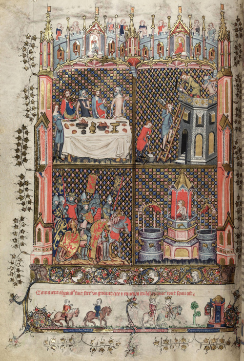 medievalengravings:The Romance of Alexander - 1338-1344...