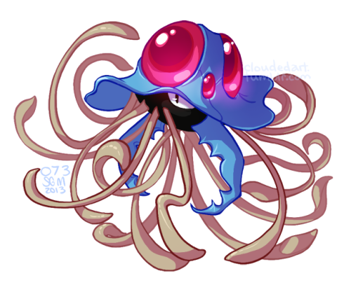 cloudedart - Tentacruel supposedly has 80 tentacles. NO THANKS