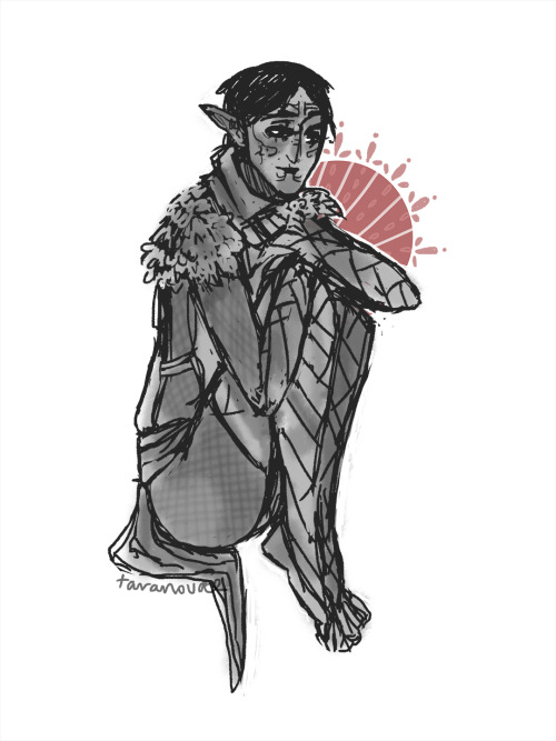 taranovae:cleaned up that sketch of merrill because??? ??