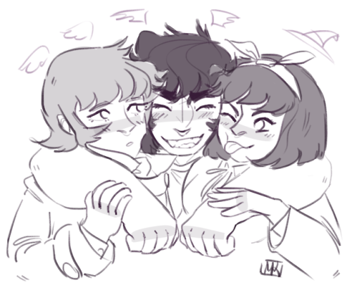 marblellous:akira uses his new demon powers to hug his friends