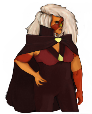 A Jasper re-do with the cape added on, (Which you can ALSO find at QCK next month! Sticker, buttons and prints available!)