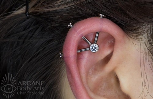 piercingschance:I did this fresh 3 point industrial the other...