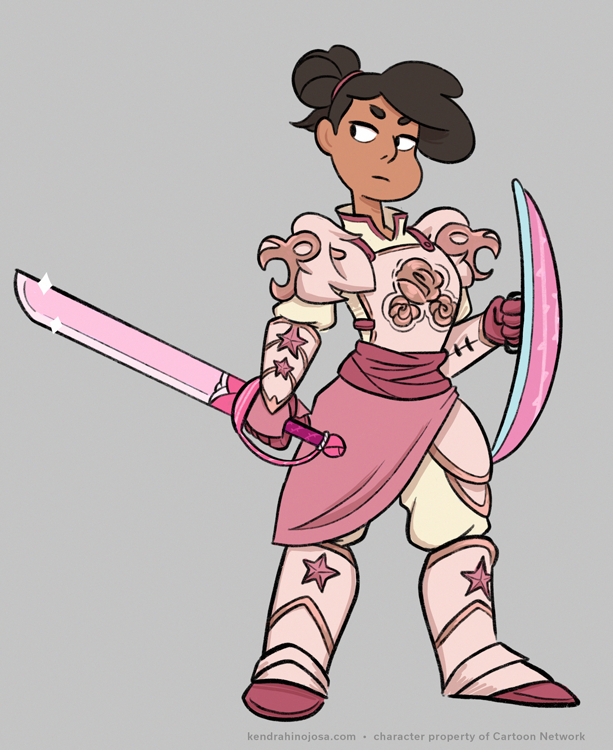 Stevonnie from Steven Universe in paladin armor! Seemed like a good fit.