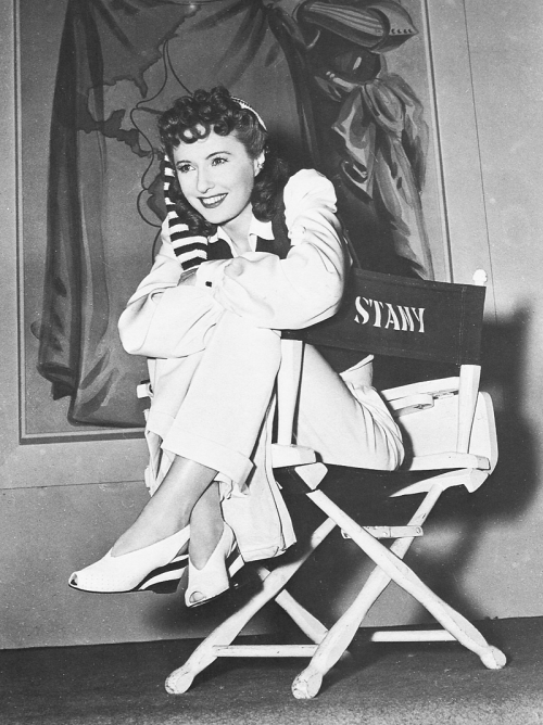 mariedeflor - Barbara Stanwyck photographed on the set of The...