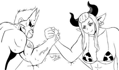Never do arm wrestling with a minotaur, their “muscles” will...