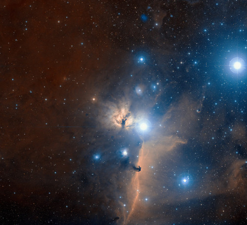 photos-of-space - The region of Orion’s Belt and the Flame Nebula...