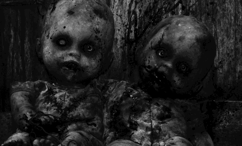 Image result for creepy doll gif