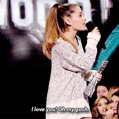 heyarigrande - Ariana Grande accepting the iHeartRadio Young...