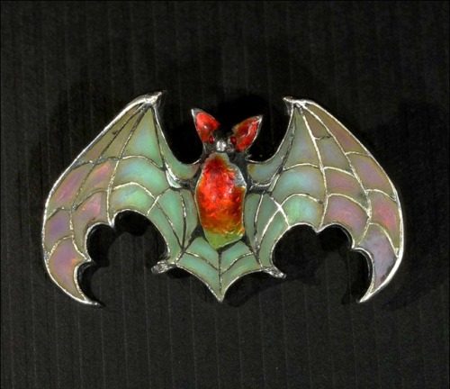 andrusmagnus - Art Nouveau Bat Brooches