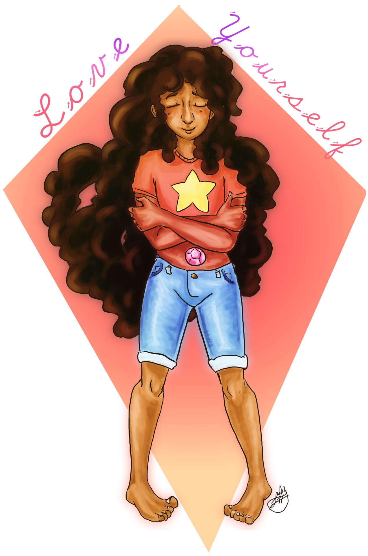 Just a little something I made of my favorite fusion to remind myself that loving yourself is important.