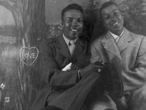 funkpunkandroll84:A vintage gay black G.I. couple, c. 1940s