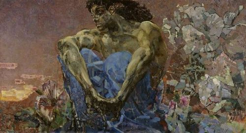 spoutziki-art - Mikhail Vrubel - Demon Seated, 1890