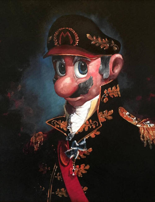 kelamkafi:retrogamingblog:Mario Paintings made by Dave...