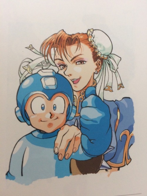 grease-howard - Megaman with Chun-Li.From the Street Fighter...