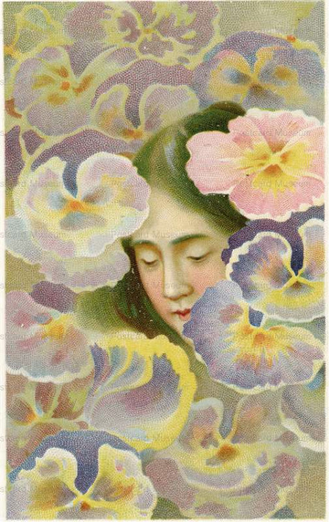 thekimonogallery - Hondata flower and woman