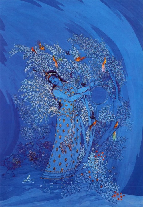 windypoplarsroom - Hossein Behzad“Charm and coquetry” (1963)
